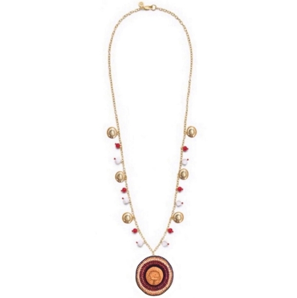 Tory Burch Jewelry - Tory Burch Payton straw hat long necklace